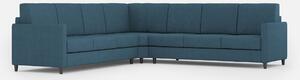 Divano Angolare 7 Posti 281x281x85 cm Karay in Tessuto Avio