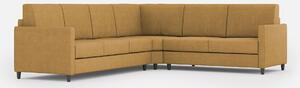 Divano Angolare 6 Posti 281x221x85 cm Karay in Tessuto Ocra
