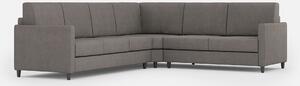 Divano Angolare 6 Posti 281x221x85 cm Karay in Tessuto Grigio