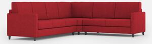 Divano Angolare 6 Posti 281x241x85 cm Karay in Tessuto Rosso