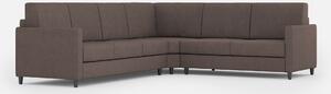 Divano Angolare 6 Posti 281x221x85 cm Karay in Tessuto Talpa
