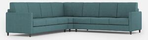 Divano Angolare 7 Posti 281x281x85 cm Karay in Tessuto Petrolio