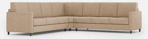 Divano Angolare 7 Posti 281x281x85 cm Karay in Tessuto Beige