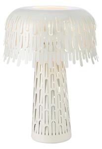 Lampada da tavolo bianca con paralume in metallo (altezza totale 38 cm) Verbera – Markslöjd