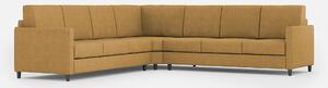 Divano Angolare 7 Posti 281x281x85 cm Karay in Tessuto Ocra