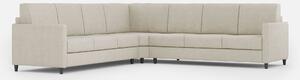 Divano Angolare 7 Posti 281x281x85 cm Karay in Tessuto Latte