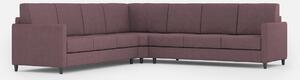 Divano Angolare 7 Posti 281x281x85 cm Karay in Tessuto Prugna