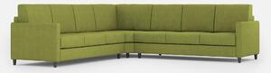 Divano Angolare 7 Posti 281x281x85 cm Karay in Tessuto Verde