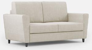 Divano 2 Posti 152x85x85 cm Yasel in Tessuto Latte