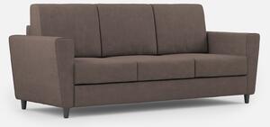 Divano 3 Posti 212x85x85 cm Yasel in Tessuto Talpa