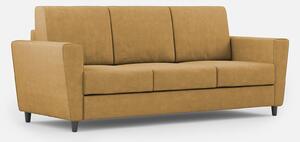 Divano 3 Posti 212x85x85 cm Yasel in Tessuto Ocra