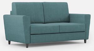 Divano 2 Posti 152x85x85 cm Yasel in Tessuto Petrolio