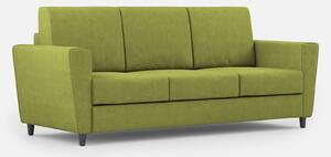Divano 3 Posti 212x85x85 cm Yasel in Tessuto Verde