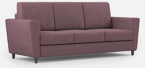 Divano 3 Posti 212x85x85 cm Yasel in Tessuto Prugna
