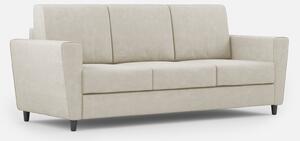 Divano 3 Posti 212x85x85 cm Yasel in Tessuto Latte