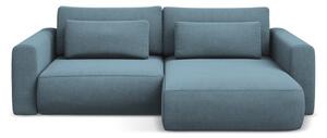 Divano angolare azzurro allungabile/con contenitore (con penisola a destra/con chaise lounge) Kapua – Makamii