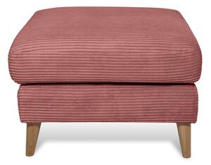 Pouf in velluto a coste rosa Paris - Scandic