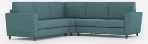 Divano Angolare 5 Posti 228x228x85 cm Yasel in Tessuto Petrolio