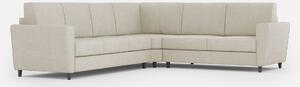 Divano Angolare 6 Posti 288x248x85 cm Yasel in Tessuto Latte