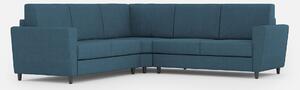 Divano Angolare 5 Posti 228x228x85 cm Yasel in Tessuto Avio