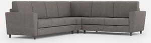 Divano Angolare 6 Posti 288x228x85 cm Yasel in Tessuto Grigio