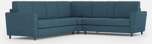 Divano Angolare 6 Posti 288x228x85 cm Yasel in Tessuto Avio