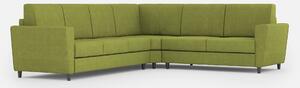 Divano Angolare 6 Posti 288x228x85 cm Yasel in Tessuto Verde
