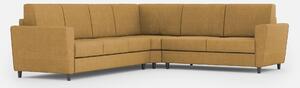 Divano Angolare 6 Posti 288x228x85 cm Yasel in Tessuto Ocra