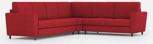 Divano Angolare 6 Posti 288x228x85 cm Yasel in Tessuto Rosso
