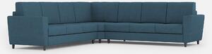 Divano Angolare 7 Posti 288x288x85 cm Yasel in Tessuto Avio
