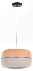 Lampada a Sospensione 35x35xH150 cm in Metallo Idra Rosa e Grigio