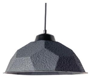Lampada a Sospensione Ø35xH160 cm in Cartone Riciclato e Metallo Egg Nero