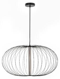 Lampada a Sospensione a LED 70x70xH150 cm in Acciaio e Metallo Mizar Nero