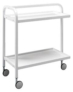 Carrello Portabevande 40x75xH80 cm in Metallo e MDF Razzo Bianco