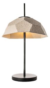 Lampada da Tavolo Ø37xH60 cm in Cartone Riciclato e Metallo Egg Tortora e Nero