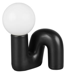 Lampada da tavolo nera in ceramica (altezza totale 21,5 cm) Quinn – Reality