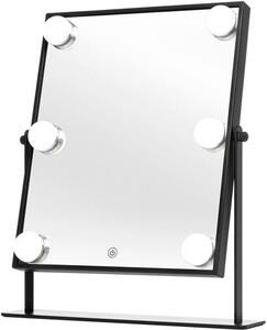 Specchio da trucco UNIQ Hollywood con illuminazione a LED e funzione touch - Nero