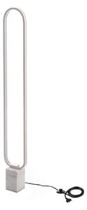 Lampada da Terra a LED 10x18xH125 cm in Metallo e Marmo Naos Bianco