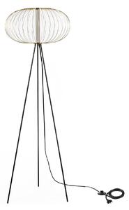 Lampada da Terra a LED 50x50xH150 cm in Acciaio e Metallo Mizar Ottone Lucido