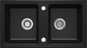 2-bowl granite sink