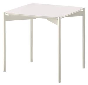 Tavolino 45x45xH45 cm in Ceramica e Metallo Ivy Bianco