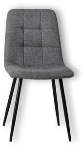 Set 4 Sedie 55x44xH81 cm in Tessuto e Metallo Alma Grigio Chiaro