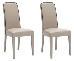 Set 2 Sedie 59x46xH99 cm in Similpelle Anita Beige