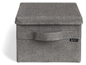 Scatola con coperchio grigia in tessuto 27x36x19 cm Soft Storage Small – Bigso