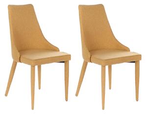Set 2 Sedie 46x46xH91 cm in Tessuto Myriam Giallo