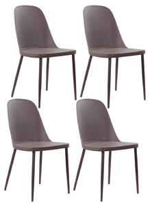 Set 4 Sedie 46x55xH80 cm in Polipropilene Tamara Visone