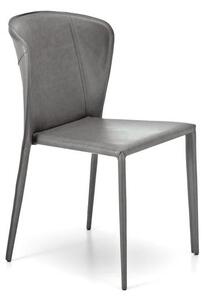 Set 4 Sedie 49x56xH82 cm in Similcuoio Break Grigio Chiaro