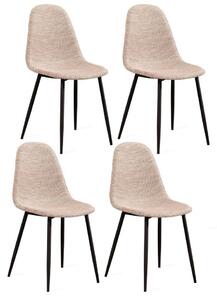 Set 4 Sedie 43x38xH86,5 cm in Similrattan Martina Beige