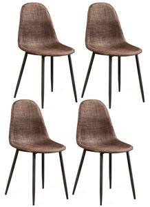 Set 4 Sedie 43x38xH86,5 cm in Similrattan Martina Marrone