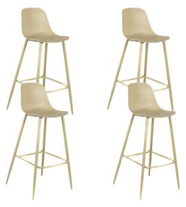 Set 4 Sgabelli 47,5x47xH91,5 cm in Polipropilene Frida Giallo